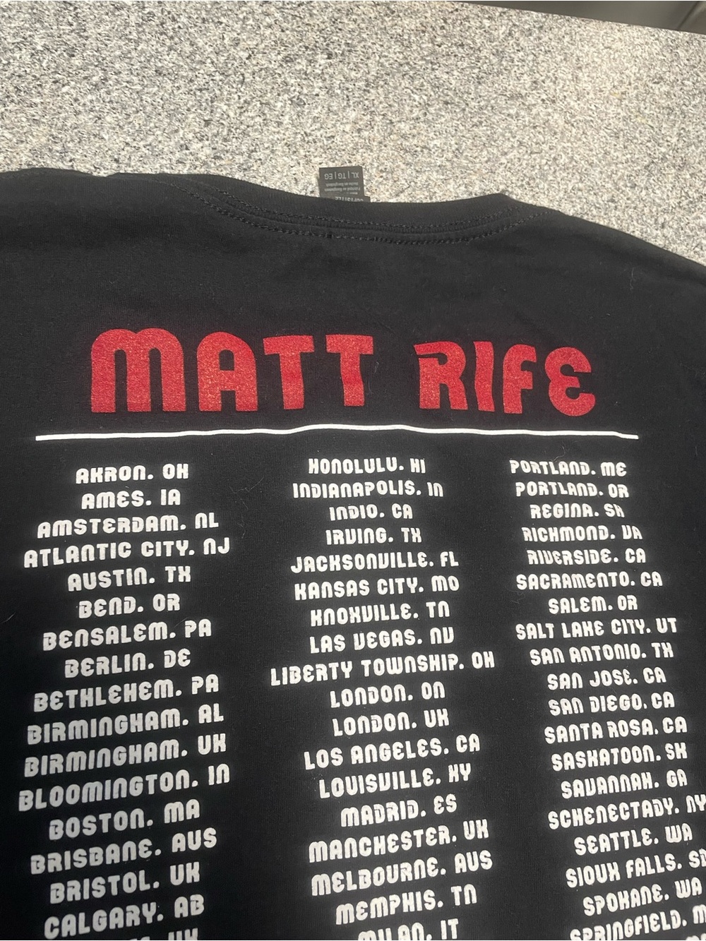 Matt Rife tour shirt